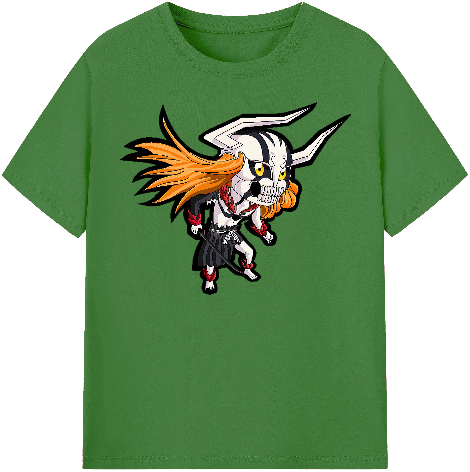 （画像用） ブリーチ 黒崎一護（くろさき いちご）BLEACH Kurosaki Ichigo レディースカジュアルプリントTシャツ（綿100％）